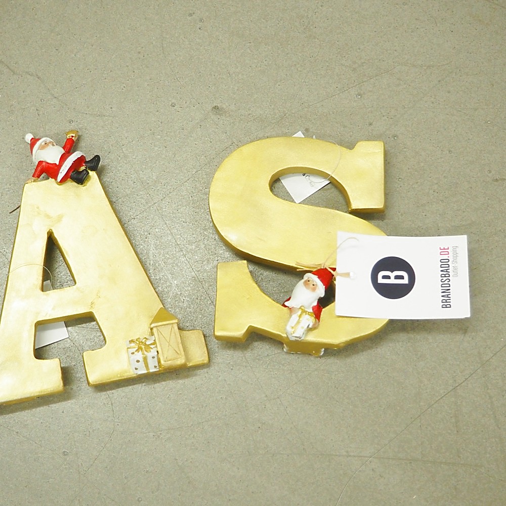Deko-Objekt-Set 4-tlg. Buchstaben X-Mas Gingar