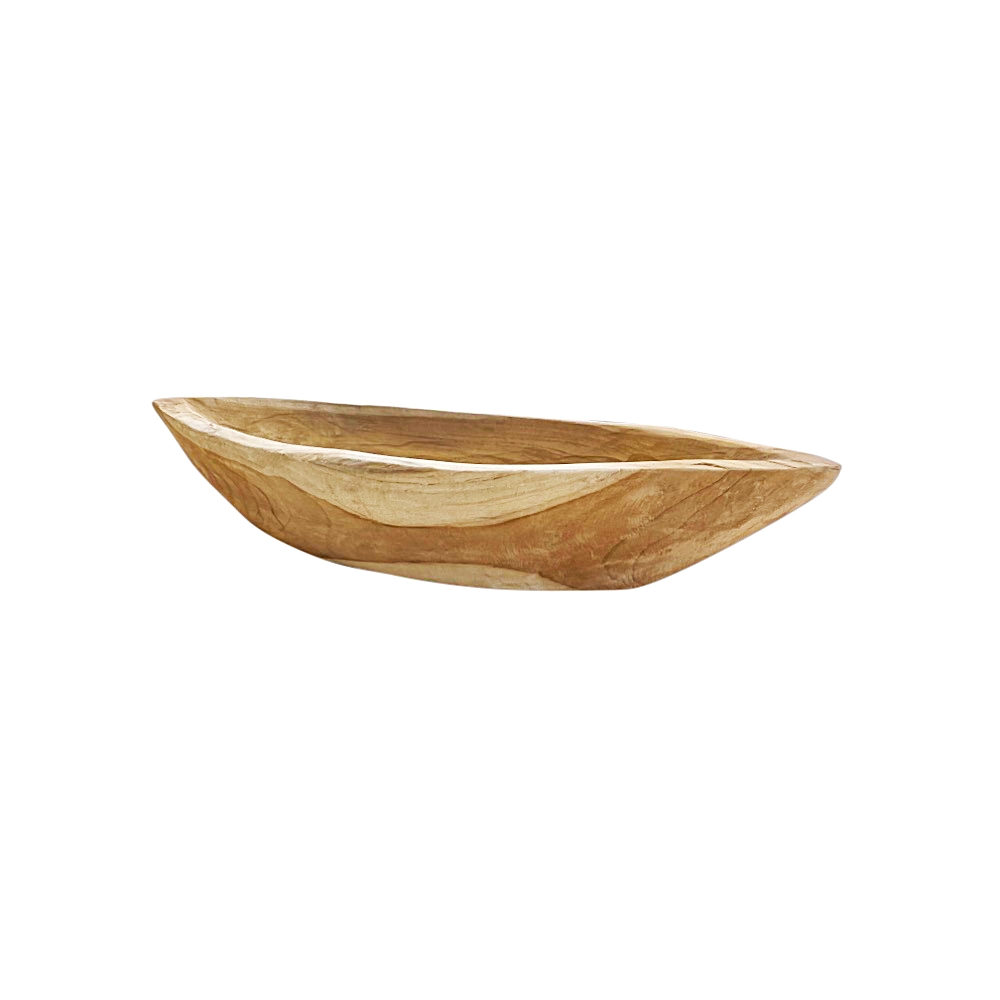 Große Deko-Schale Teak ca. 50x13 cm Braun