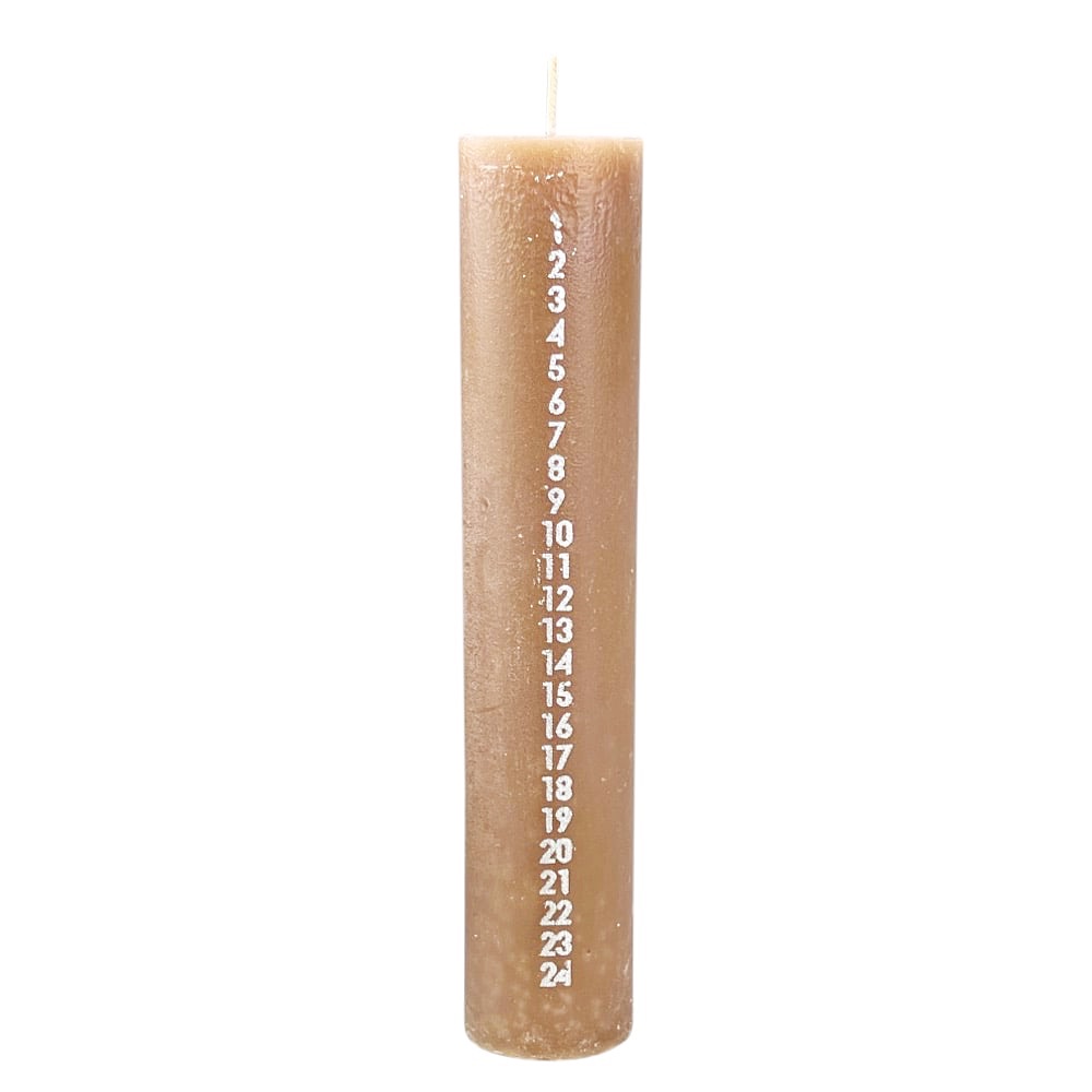 Handgefertigte Adventskerze Rustic Braun