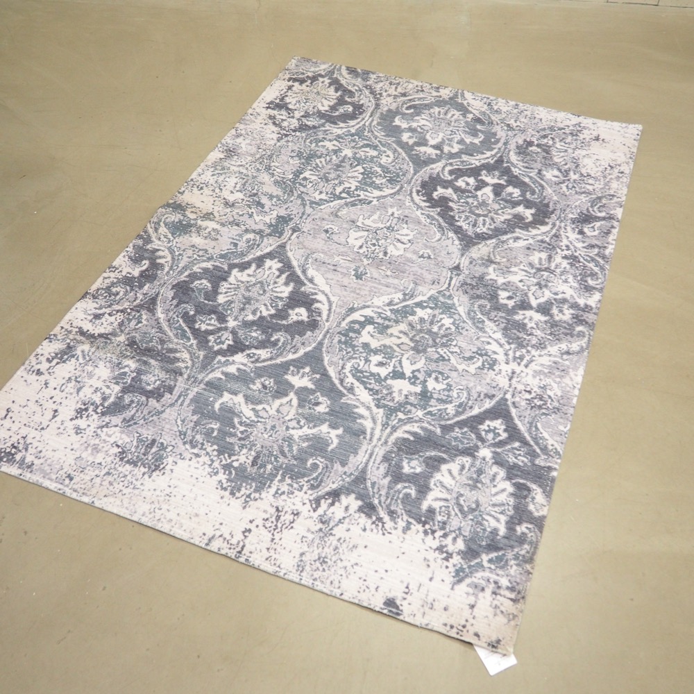 Teppich Ornament ca. 120 x 180 cm grau weiß