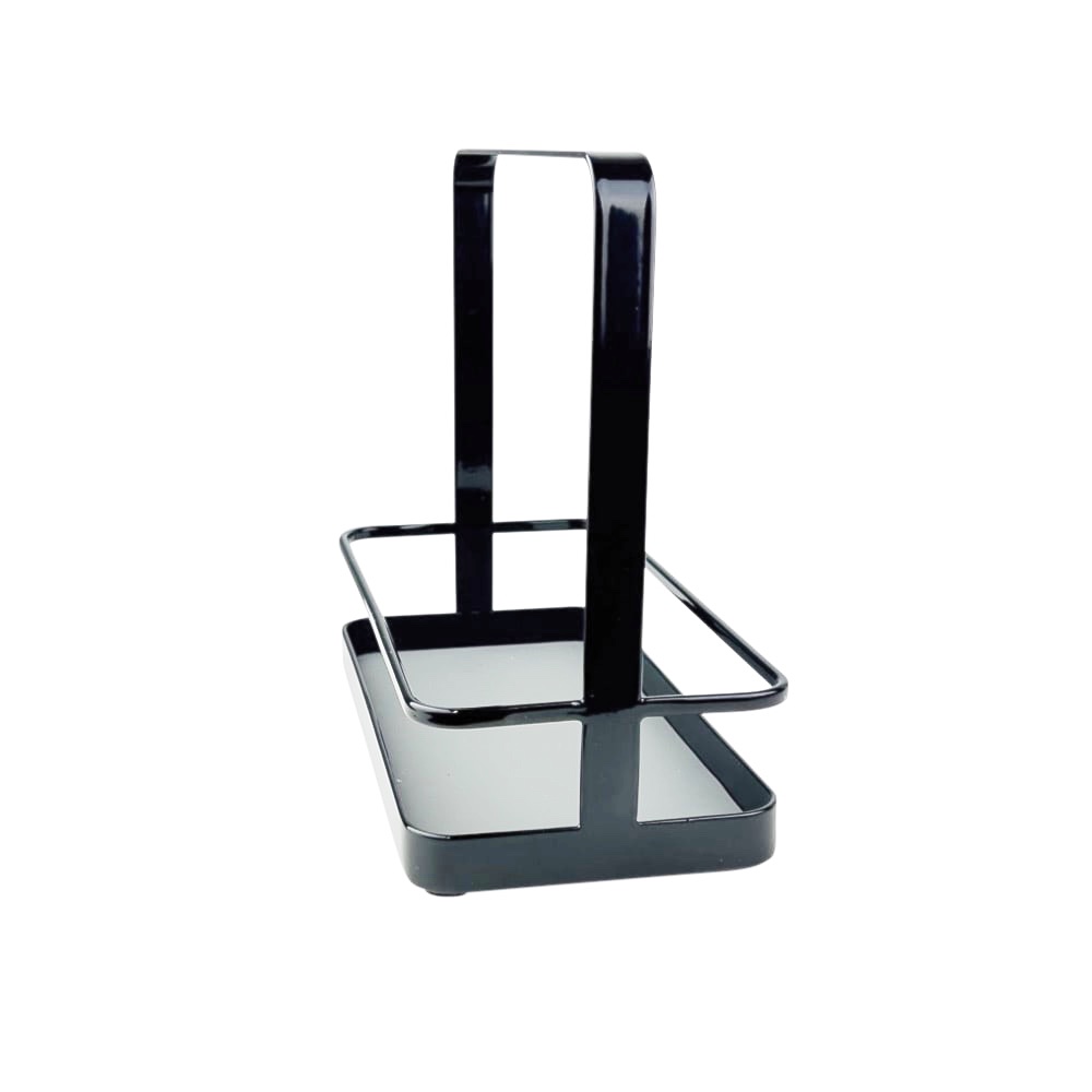 Küchenutensilienhalter Tower schwarz Metall B 21 cm H 18 cm T 10 cm