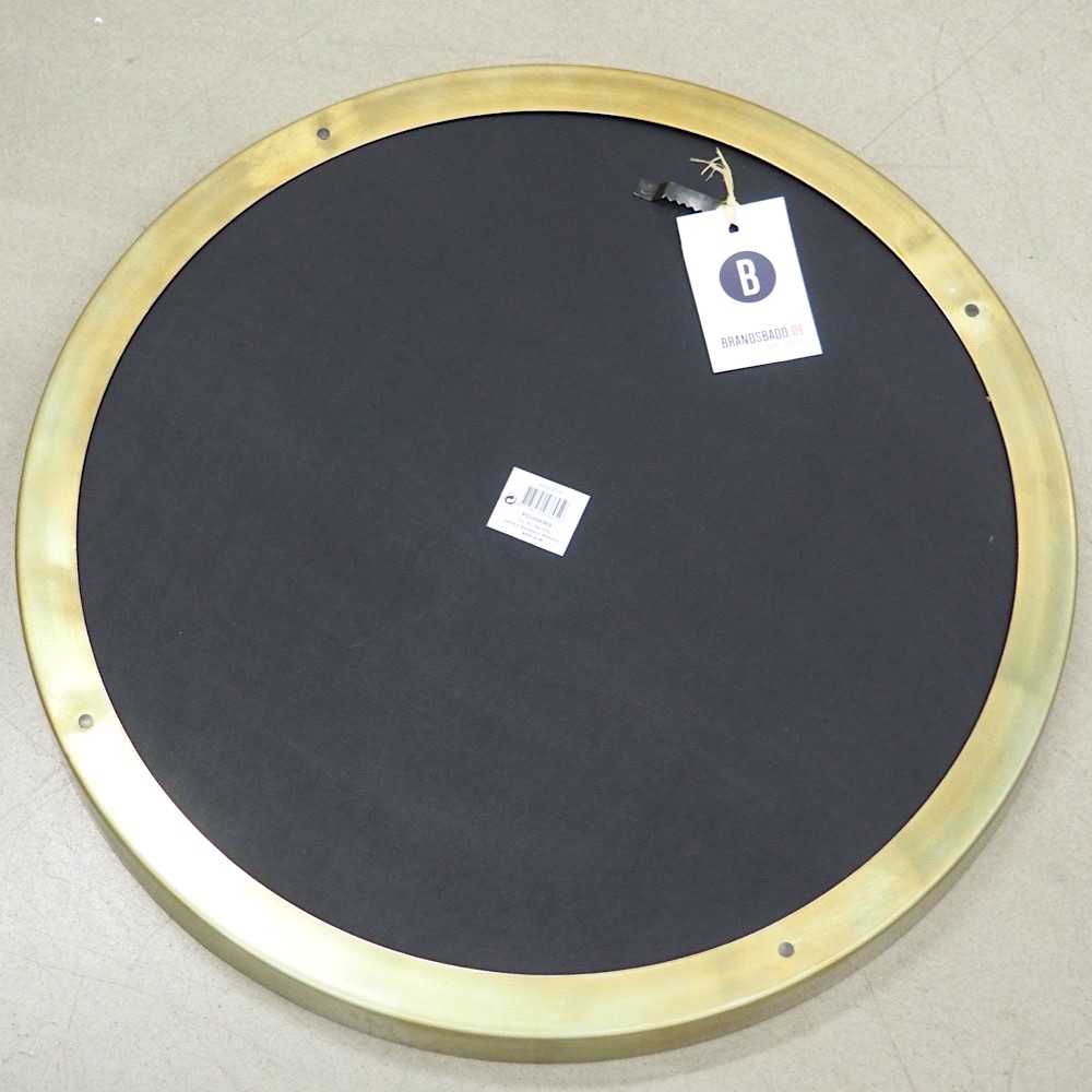 Runder Wandspiegel Metall Goldrahmen Ø 43 cm