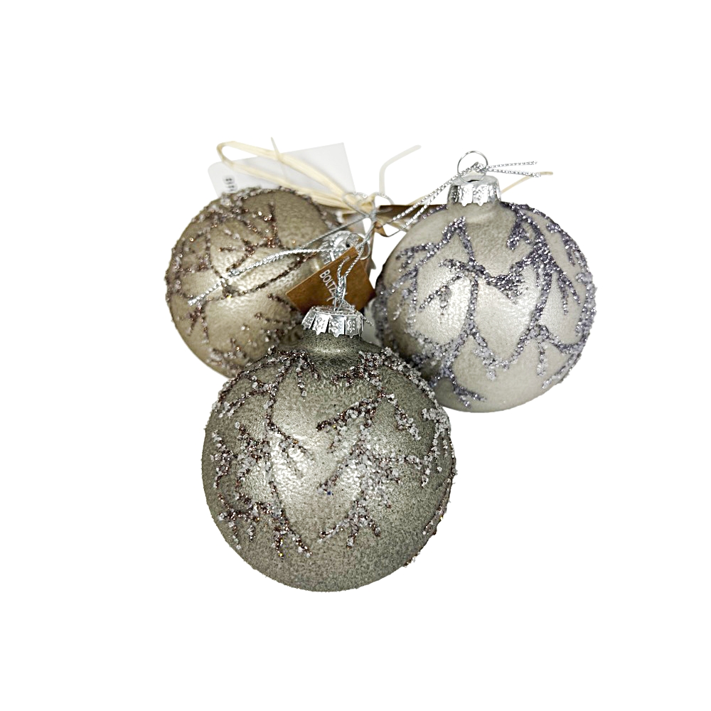 3x Weihnachtskugeln Ronka Ø 8 cm