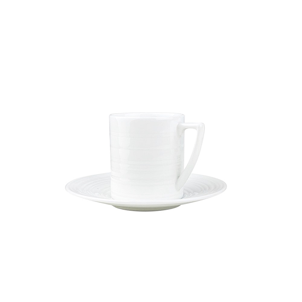 2 x Fine-Bone-China-Espressotassen Jasper Conran Strata mit Untertassen