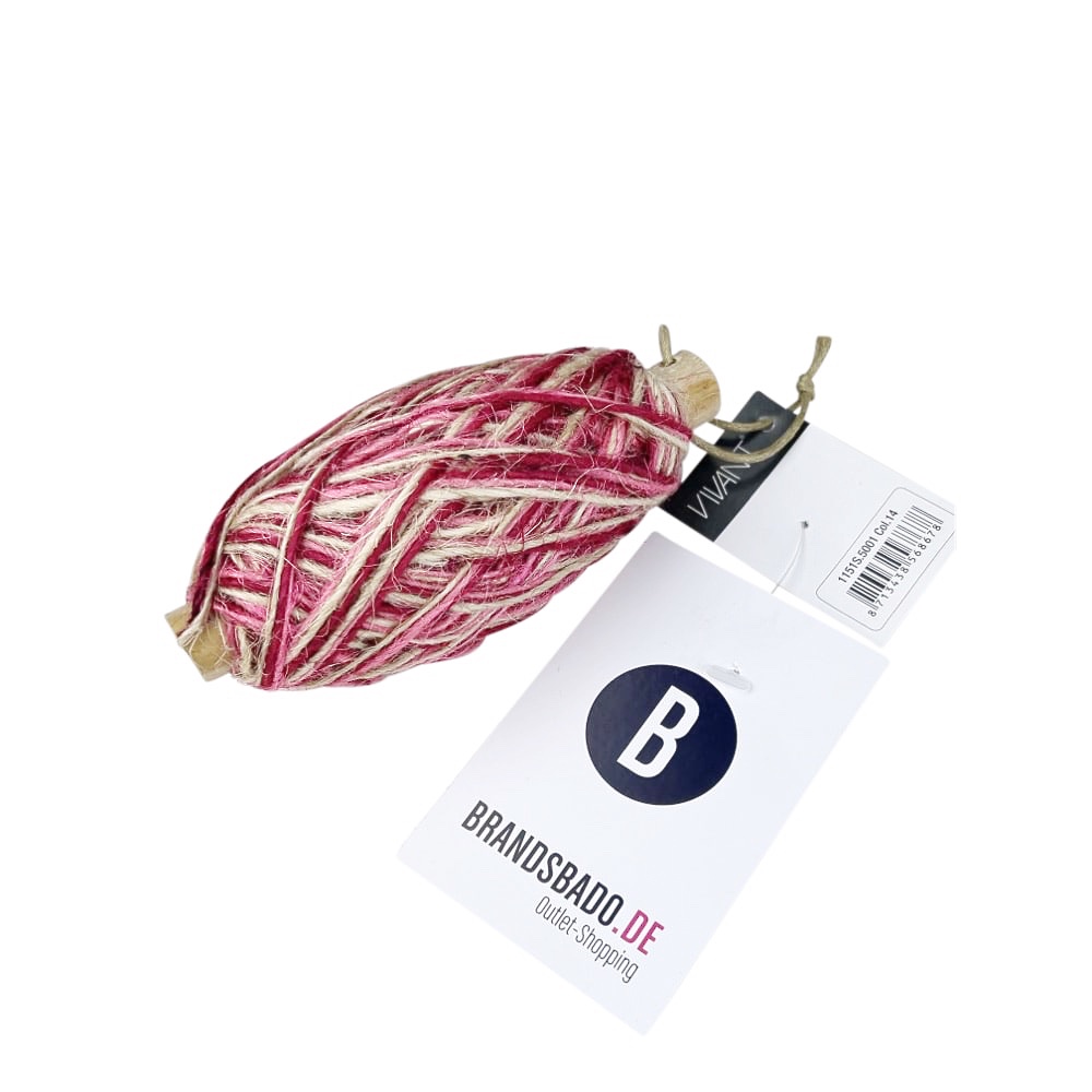 Geschenkschnur Flaxcord rosa rot